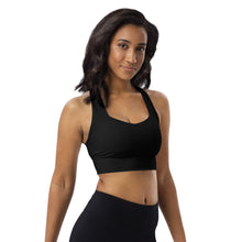  Black longline sports bra