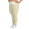 Yellow Floral All-Over Print Plus Size Leggings
