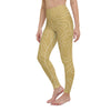 Deep Yellow Patterned Yoga Leggings