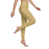 Deep Yellow Patterned Yoga Leggings