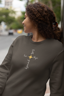  Unisex Faith love hope generosity organic sweatshirt